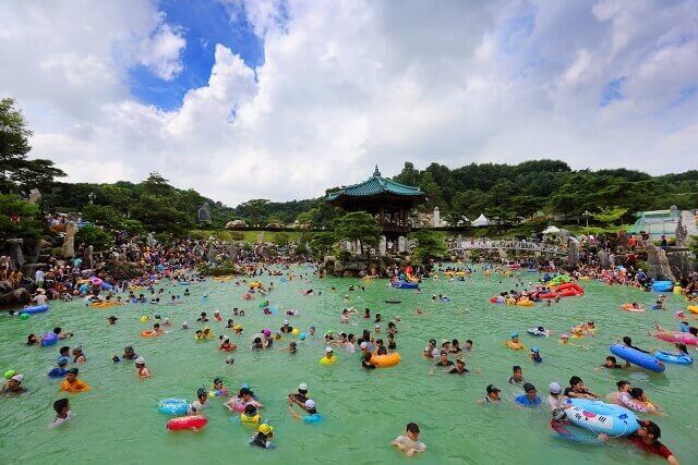 月明洞湖里嬉戏