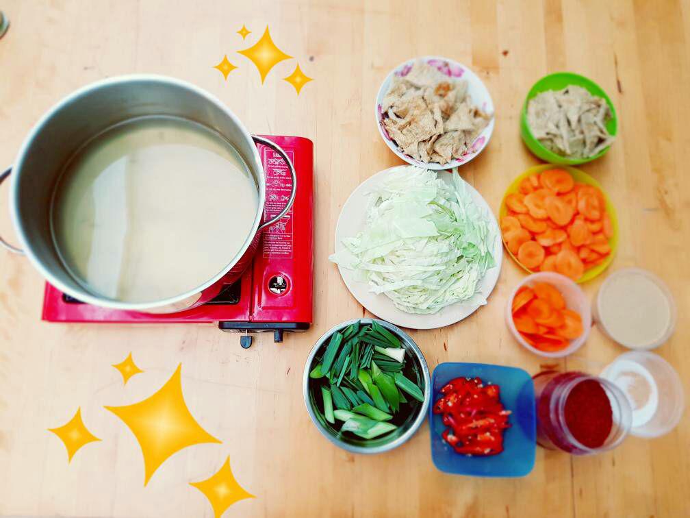 攝理韩式料理烹饪班的材料